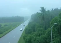 chuva e ventos fortes